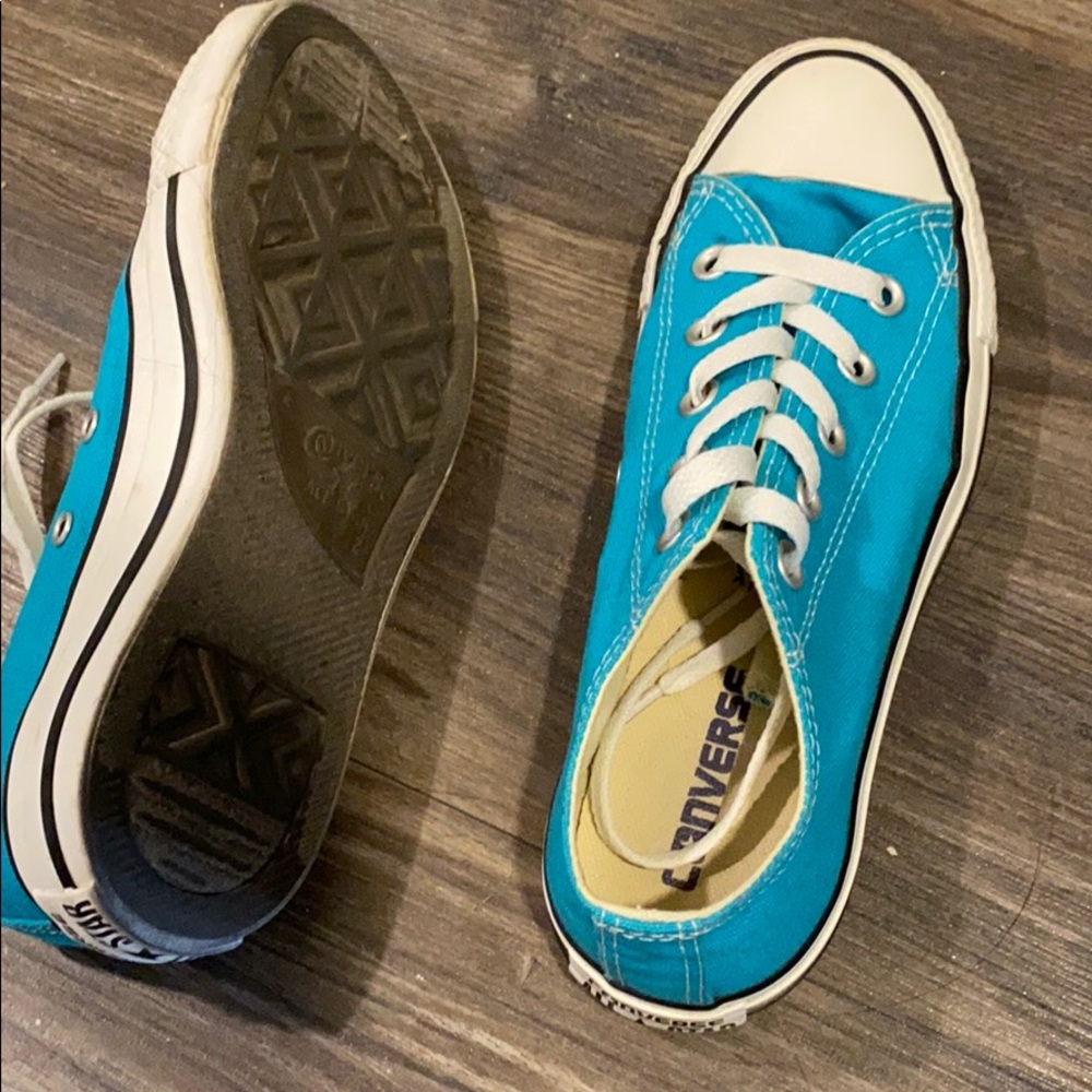 Like NEW blue Converses. Used twice. - Picture 3 of 3